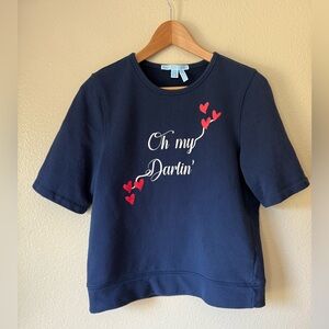 DRAPER JAMES Oh My Darlin Short Sleeve Sweatshirt
